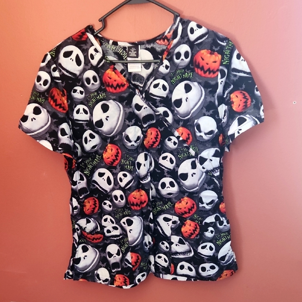 Nightmare Before Christmas Disney Scrub Top